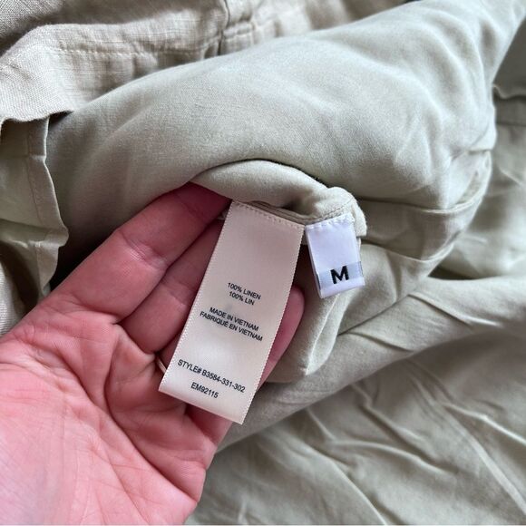 Nwt Bella Dahl 100% linen Cargo mini skirt in palm green size M womens - Picture 7 of 9